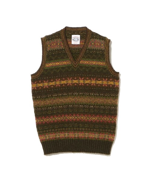 BEAMS PLUS(ビームスプラス)の「【別注】Jamieson’s / Fairsile V-Neck Knit Vest(ニット/セーター・メンズ・オリーブ/カーキ/ブラウン・XL(42)/XXL(44)/M(38)/L(40))」の13枚目の写真