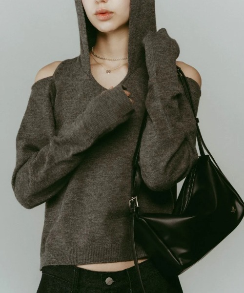 Knuth Marf（クヌースマーフ）の「Knuth Marf ring-handle bag（トートバッグ・レディース・ブラック/オフホワイト・FREE）」の2枚目の写真