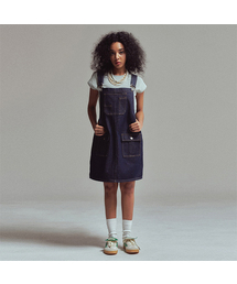 ERER（エルエル）の「スカートオーバーオール ネイビー（サロペット/オーバーオール）」