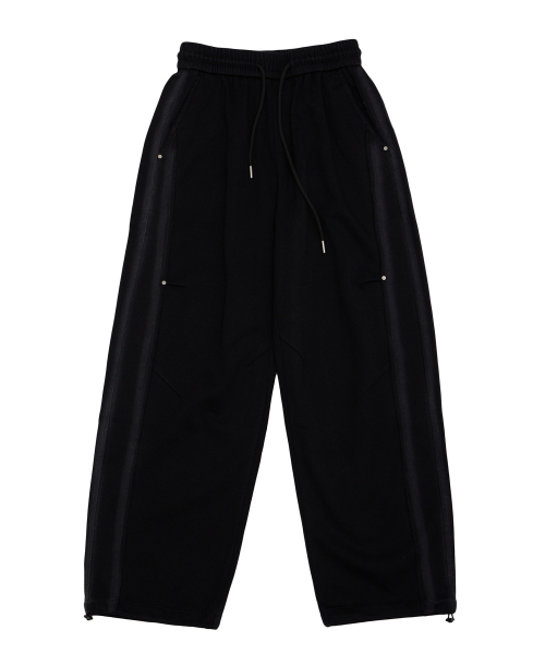 DOUBLE JD（ダブルジェイディー）の「リベットトラックストリングパンツ（ブラック）（スウェットパンツ・レディース・その他・LARGE/MEDIUM）」の3枚目の写真