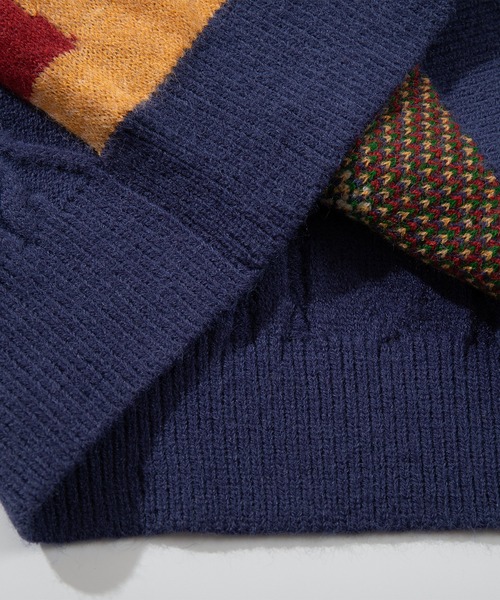 HOOK(フック)の「HOOK -original- 厚手パッチワーククリスマスニットプルオーバー (AW)(ニット/セーター・メンズ・ブルー・LARGE/MEDIUM/SMALL/X-LARGE)」の18枚目の写真