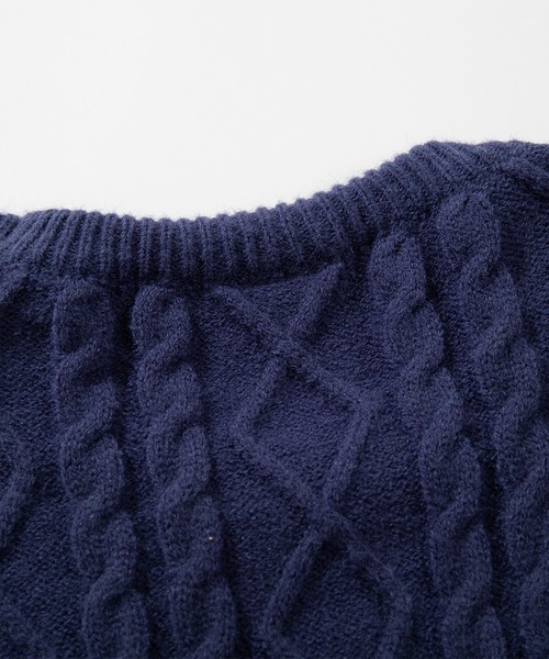 HOOK(フック)の「HOOK -original- 厚手パッチワーククリスマスニットプルオーバー (AW)(ニット/セーター・メンズ・ブルー・LARGE/MEDIUM/SMALL/X-LARGE)」の17枚目の写真