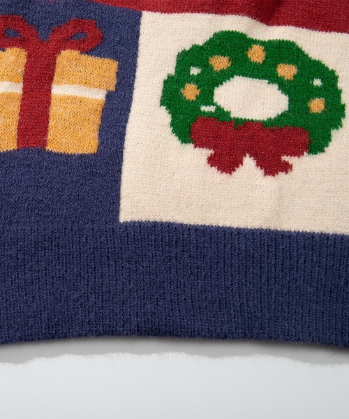 HOOK(フック)の「HOOK -original- 厚手パッチワーククリスマスニットプルオーバー (AW)(ニット/セーター・メンズ・ブルー・LARGE/MEDIUM/SMALL/X-LARGE)」の13枚目の写真