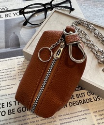 Blanc de Blue（ブランドブルー）の「ファスナー付きコンパクトPUレザーライクキーケース（キーケース/キーアクセサリー）」