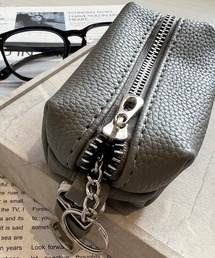 Blanc de Blue（ブランドブルー）の「ファスナー付きコンパクトPUレザーライクキーケース（キーケース/キーアクセサリー）」