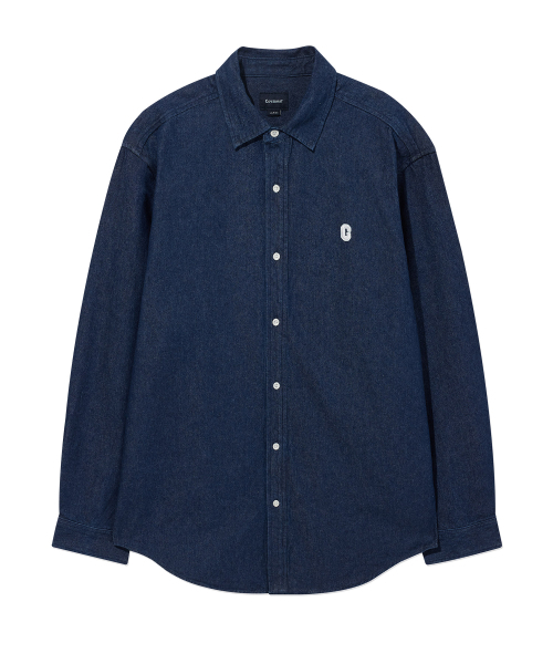 COVERNAT(カバーナット)の「Cロゴデニムシャツインディゴ(シャツ/ブラウス・レディース・その他・SMALL/X-LARGE/MEDIUM/LARGE)」の2枚目の写真