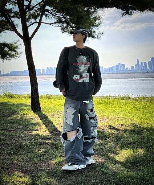 SEARCH410(サーチ410)の「フューチャー長袖Tシャツホワイト(Tシャツ/カットソー・メンズ・その他・MEDIUM/LARGE)」の4枚目の写真