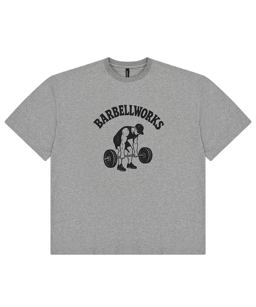 BARBELLWORKS(バーベルワークス)の「デッドリフトオーバーサイズ(Tシャツ/カットソー・メンズ・ホワイト/ブラック/グレー/チャコール・LARGE/X-LARGE)」の3枚目の写真
