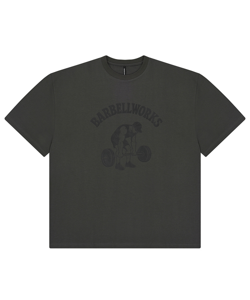 BARBELLWORKS(バーベルワークス)の「デッドリフトオーバーサイズ(Tシャツ/カットソー・メンズ・ホワイト/ブラック/グレー/チャコール・LARGE/X-LARGE)」の4枚目の写真