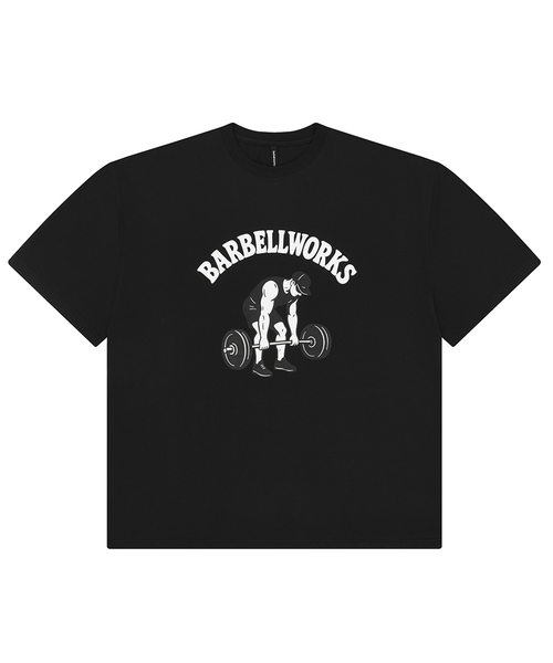 BARBELLWORKS(バーベルワークス)の「デッドリフトオーバーサイズ(Tシャツ/カットソー・メンズ・ホワイト/ブラック/グレー/チャコール・LARGE/X-LARGE)」の1枚目の写真