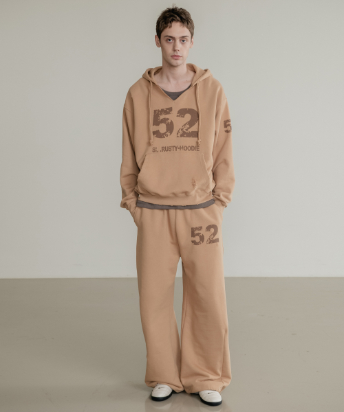 SSIN AND LEE（シンアンドリー）の「ラスティコットンスウェットフードパーカー ベージュ（パーカー・メンズ・その他・LARGE/MEDIUM）」の4枚目の写真