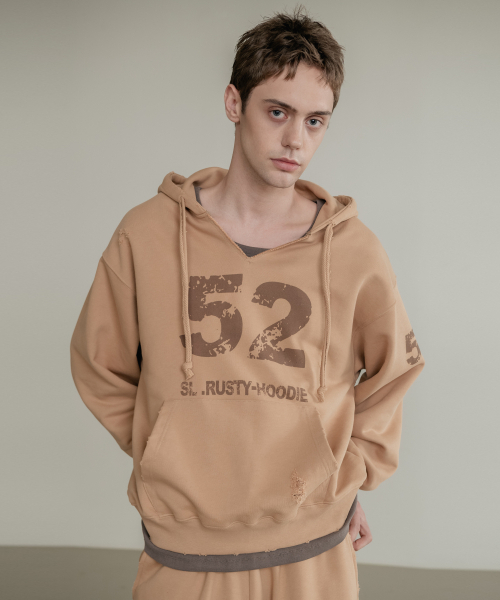 SSIN AND LEE（シンアンドリー）の「ラスティコットンスウェットフードパーカー ベージュ（パーカー・メンズ・その他・LARGE/MEDIUM）」の10枚目の写真