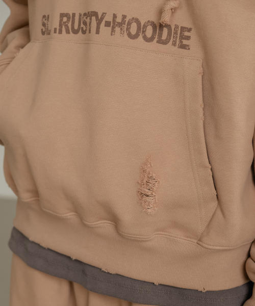 SSIN AND LEE（シンアンドリー）の「ラスティコットンスウェットフードパーカー ベージュ（パーカー・メンズ・その他・LARGE/MEDIUM）」の14枚目の写真