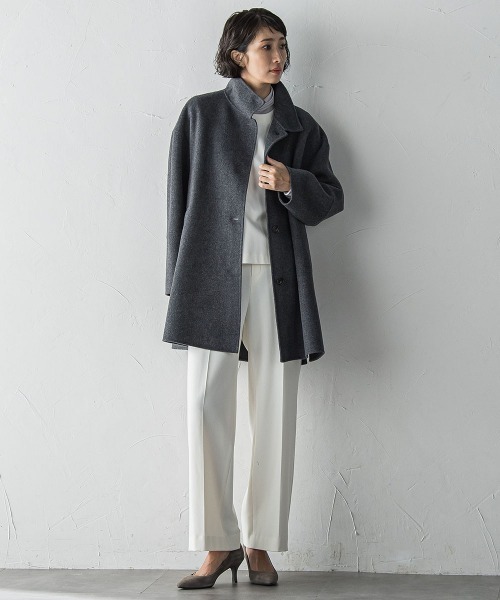 セール】<極>”軽さと贅沢なぬくもり”スタンドカラーリバーコート