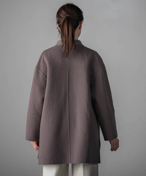 ラエフ（la．f．．．）/”軽さと贅沢なぬくもり”スタンドカラーリバーコート 極>”軽さと贅沢なぬくもり”スタンドカラーリバーコート | la.f