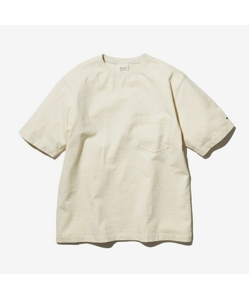 Snow Peak（スノーピーク）の「SNOW PEAK RECYCLED COTTON T-SHIRT / スノーピーク リサイクルド コットン Tシャツ / TS-25SU402（Tシャツ/カットソー・メンズ・ブラック/オートミール・M）」の2枚目の写真