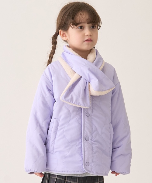 minimal（ミニマル）の「キルトリバーシブルブルゾン（ブルゾン・キッズ・ブラック/ラベンダー・120cm/140cm/130cm/90cm/100cm/110cm）」の2枚目の写真