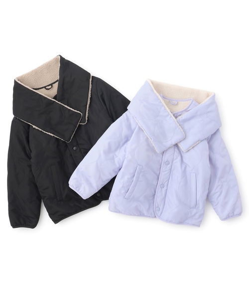 minimal（ミニマル）の「キルトリバーシブルブルゾン（ブルゾン・キッズ・ブラック/ラベンダー・120cm/140cm/130cm/90cm/100cm/110cm）」の13枚目の写真