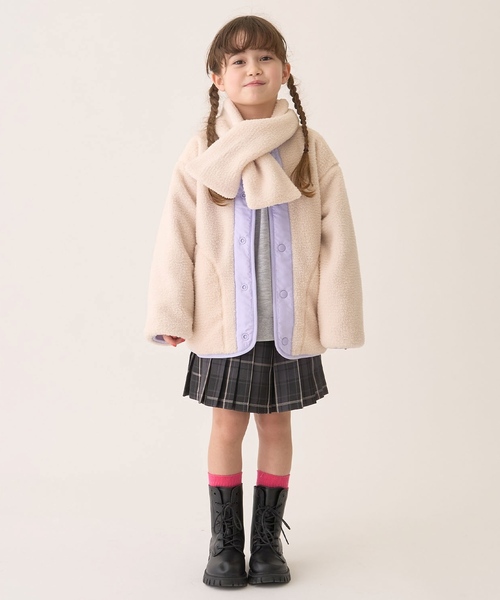 minimal（ミニマル）の「キルトリバーシブルブルゾン（ブルゾン・キッズ・ブラック/ラベンダー・120cm/140cm/130cm/90cm/100cm/110cm）」の7枚目の写真