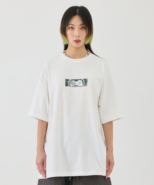 eastserviceshop(イーストサービスショップ)の「Glitter Buddies Half T - White(Tシャツ/カットソー・レディース・ホワイト・SMALL/MEDIUM/LARGE)」の4枚目の写真