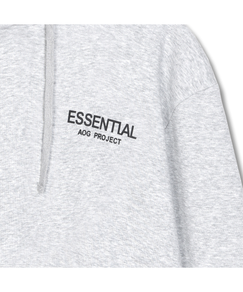 AOG PROJECT(エイオージープロジェクト)の「エッセンシャルフードパーカースウェット(グレー)(パーカー・メンズ・グレー・LARGE/X-LARGE)」の11枚目の写真