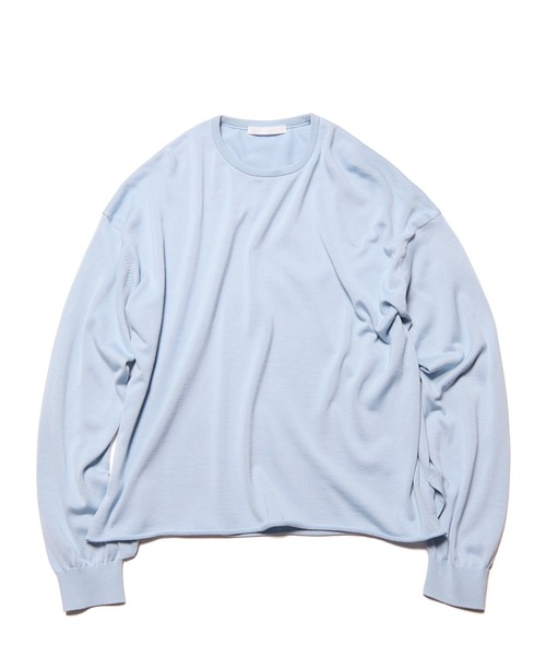 SOPHNET.(ソフネット)の「COTTON SILK CREWNECK KNIT(ニット/セーター・メンズ・ブラック/ライトブルー・2/3/1/4/5)」の1枚目の写真
