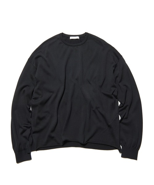 SOPHNET.(ソフネット)の「COTTON SILK CREWNECK KNIT(ニット/セーター・メンズ・ブラック/ライトブルー・2/3/1/4/5)」の2枚目の写真