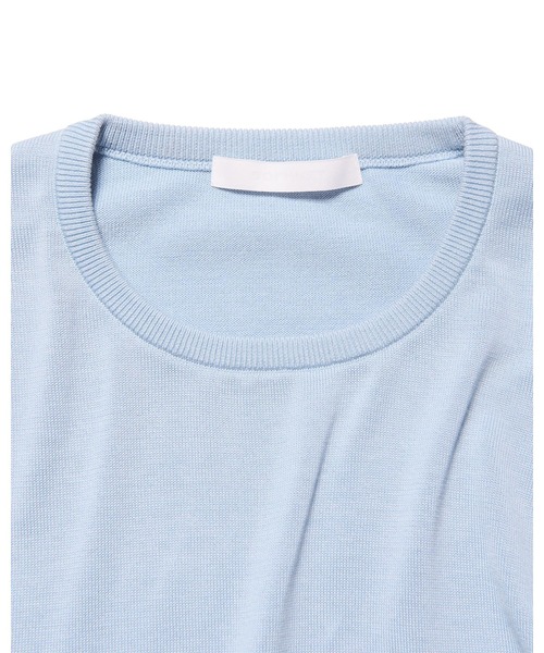 SOPHNET.(ソフネット)の「COTTON SILK CREWNECK KNIT(ニット/セーター・メンズ・ブラック/ライトブルー・2/3/1/4/5)」の5枚目の写真
