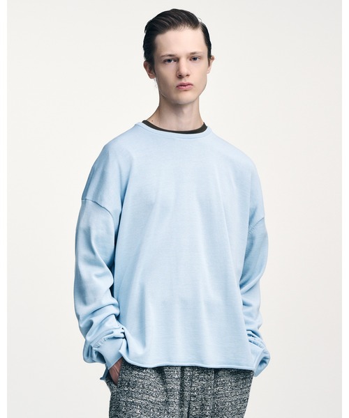 SOPHNET.(ソフネット)の「COTTON SILK CREWNECK KNIT(ニット/セーター・メンズ・ブラック/ライトブルー・2/3/1/4/5)」の3枚目の写真