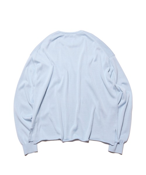 SOPHNET.(ソフネット)の「COTTON SILK CREWNECK KNIT(ニット/セーター・メンズ・ブラック/ライトブルー・2/3/1/4/5)」の4枚目の写真