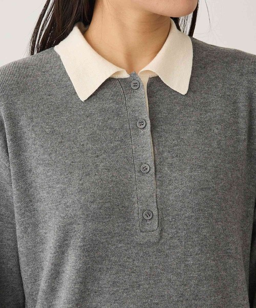 CRAFT STANDARD BOUTIQUE（クラフトスタンダードブティック）の「ポロ衿ニットワンピース（ワンピース・レディース・ダークブラウン/杢グレー・FREE）」の18枚目の写真