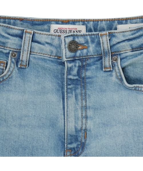 【インディゴブルー(GJEW)】GUESS JEANS デニムパンツ ワイドジーンズ レディース (W)Wide Leg Cropped GUESS JEANS Lr Jogger Twisted Extrawide デニムパンツ レディース