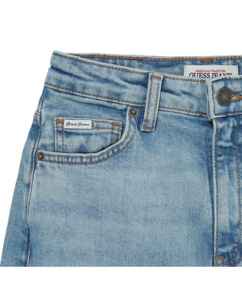 GUESS JEANS(ゲスジーンズ)の「GUESS JEANS Hr Wide Leg Cropped デニムパンツ ワイドジーンズ レディース(デニムパンツ・レディース・ライトインディゴブルー・24inch/28inch/26inch/27inch/25inch)」の4枚目の写真