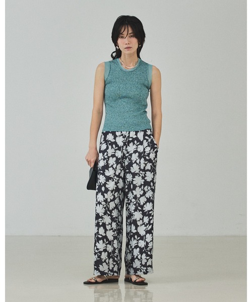 qualite（カリテ）の「シルエットフラワーパンツ/春服/夏服（その他パンツ・レディース・チャコールグレー・36/38）」の3枚目の写真