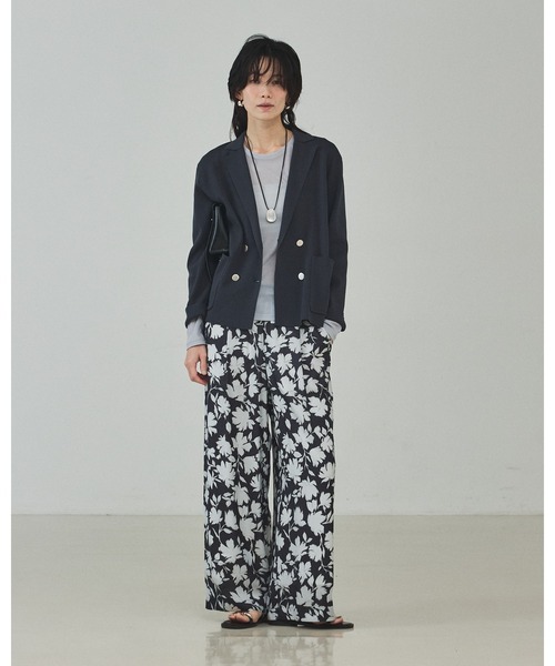 qualite（カリテ）の「シルエットフラワーパンツ/春服/夏服（その他パンツ・レディース・チャコールグレー・36/38）」の8枚目の写真