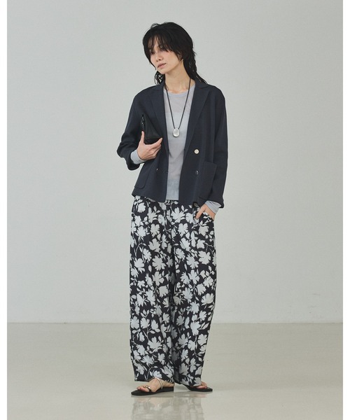 qualite（カリテ）の「シルエットフラワーパンツ/春服/夏服（その他パンツ・レディース・チャコールグレー・36/38）」の10枚目の写真