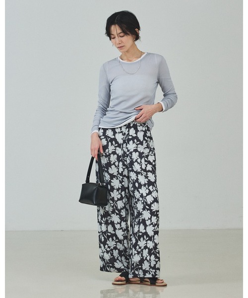 qualite（カリテ）の「シルエットフラワーパンツ/春服/夏服（その他パンツ・レディース・チャコールグレー・36/38）」の13枚目の写真
