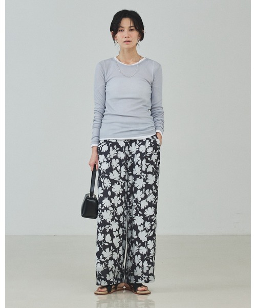 qualite（カリテ）の「シルエットフラワーパンツ/春服/夏服（その他パンツ・レディース・チャコールグレー・36/38）」の17枚目の写真