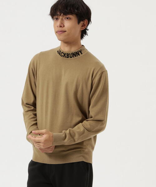 Jack Bunny!!(ジャックバニー)の「カシミヤタッチモックネックニットプルオーバー(ニット/セーター・メンズ・ホワイト/ベージュ/ブラック・MEDIUM/LARGE/X-LARGE)」の3枚目の写真