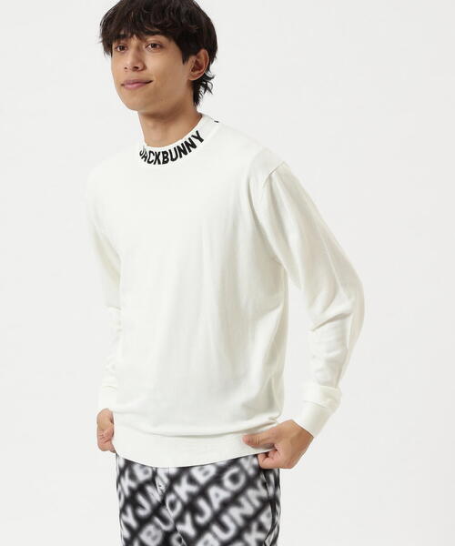 Jack Bunny!!(ジャックバニー)の「カシミヤタッチモックネックニットプルオーバー(ニット/セーター・メンズ・ホワイト/ベージュ/ブラック・MEDIUM/LARGE/X-LARGE)」の2枚目の写真