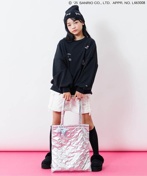 algy（アルジー）の「りぼんキルトトート2（トートバッグ・キッズ・シルバー/ピンク・FREE）」の8枚目の写真