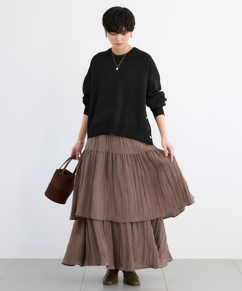 BARNYARDSTORM（バンヤードストーム）の「BARNYARDSTORM /  ティアードライトスカート / マシンウォッシャブル（スカート・レディース・ブラック/ブラウン・FREE）」の12枚目の写真