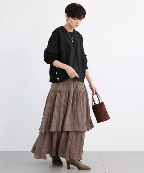 BARNYARDSTORM（バンヤードストーム）の「BARNYARDSTORM /  ティアードライトスカート / マシンウォッシャブル（スカート・レディース・ブラック/ブラウン・FREE）」の13枚目の写真