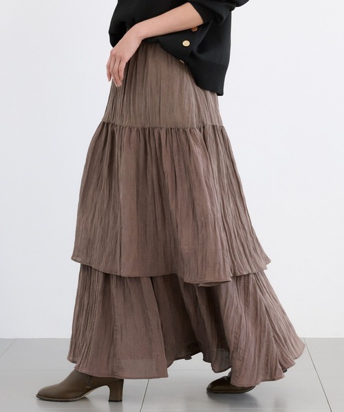 BARNYARDSTORM（バンヤードストーム）の「BARNYARDSTORM /  ティアードライトスカート / マシンウォッシャブル（スカート・レディース・ブラック/ブラウン・FREE）」の17枚目の写真
