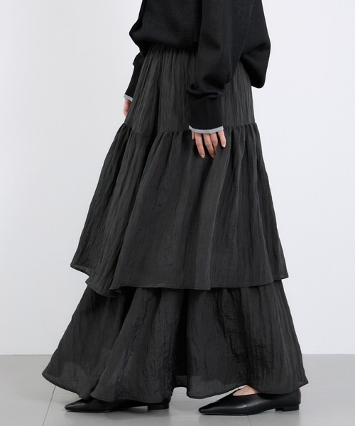 BARNYARDSTORM（バンヤードストーム）の「BARNYARDSTORM /  ティアードライトスカート / マシンウォッシャブル（スカート・レディース・ブラック/ブラウン・FREE）」の21枚目の写真