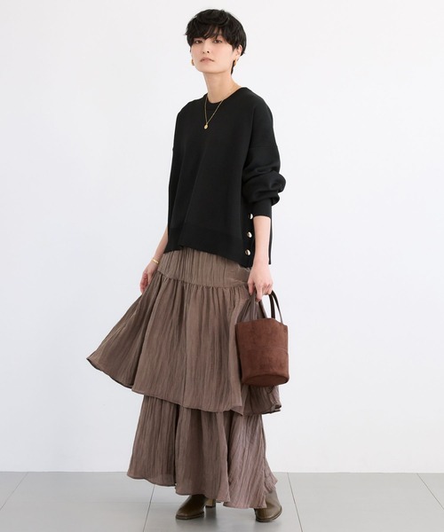 BARNYARDSTORM（バンヤードストーム）の「BARNYARDSTORM /  ティアードライトスカート / マシンウォッシャブル（スカート・レディース・ブラック/ブラウン・FREE）」の22枚目の写真