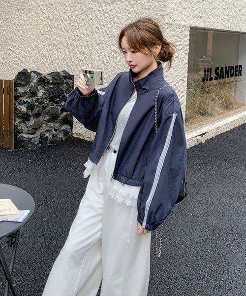 inst.ALL(インストール)の「レースドッキングスタンドブルゾン(ブルゾン・レディース・ライトグレー/ミント/ネイビー/イエロー・M)」の11枚目の写真