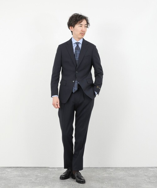 NOLLEY’S（ノーリーズ）の「《セットアップ》尾州ウールトロ セットアップスーツ 26SS（セットアップ・メンズ・チャコールグレー/ダークネイビー・46/50/48/44）」の4枚目の写真