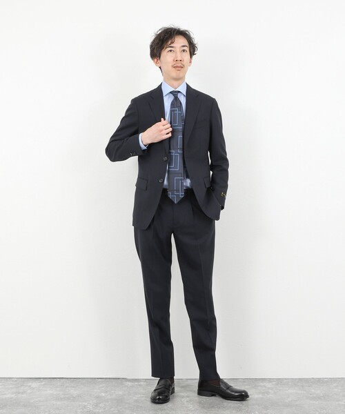 NOLLEY’S（ノーリーズ）の「《セットアップ》尾州ウールトロ セットアップスーツ 26SS（セットアップ・メンズ・チャコールグレー/ダークネイビー・46/50/48/44）」の6枚目の写真