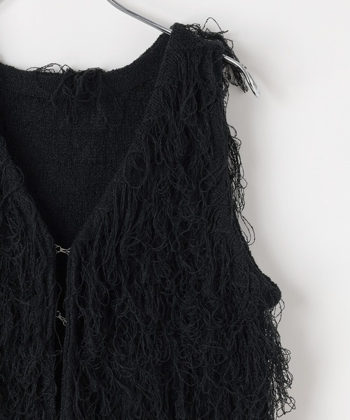 PAGEBOY(ページボーイ)の「ループアミベスト(ベスト・レディース・ブラック/グレー/オフホワイト・FREE)」の17枚目の写真